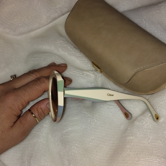 NWT Authentic Chloe CE748SA 160 Pastel Rainbow Sunglasses 52-20-140 - Picture 7 of 8